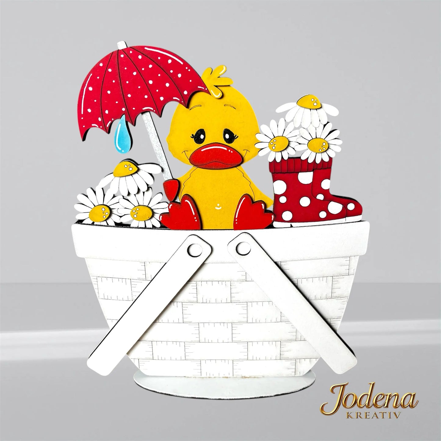 Motiveinsatz_Fruehlingsente_weisser_Dekokorb_schlicht