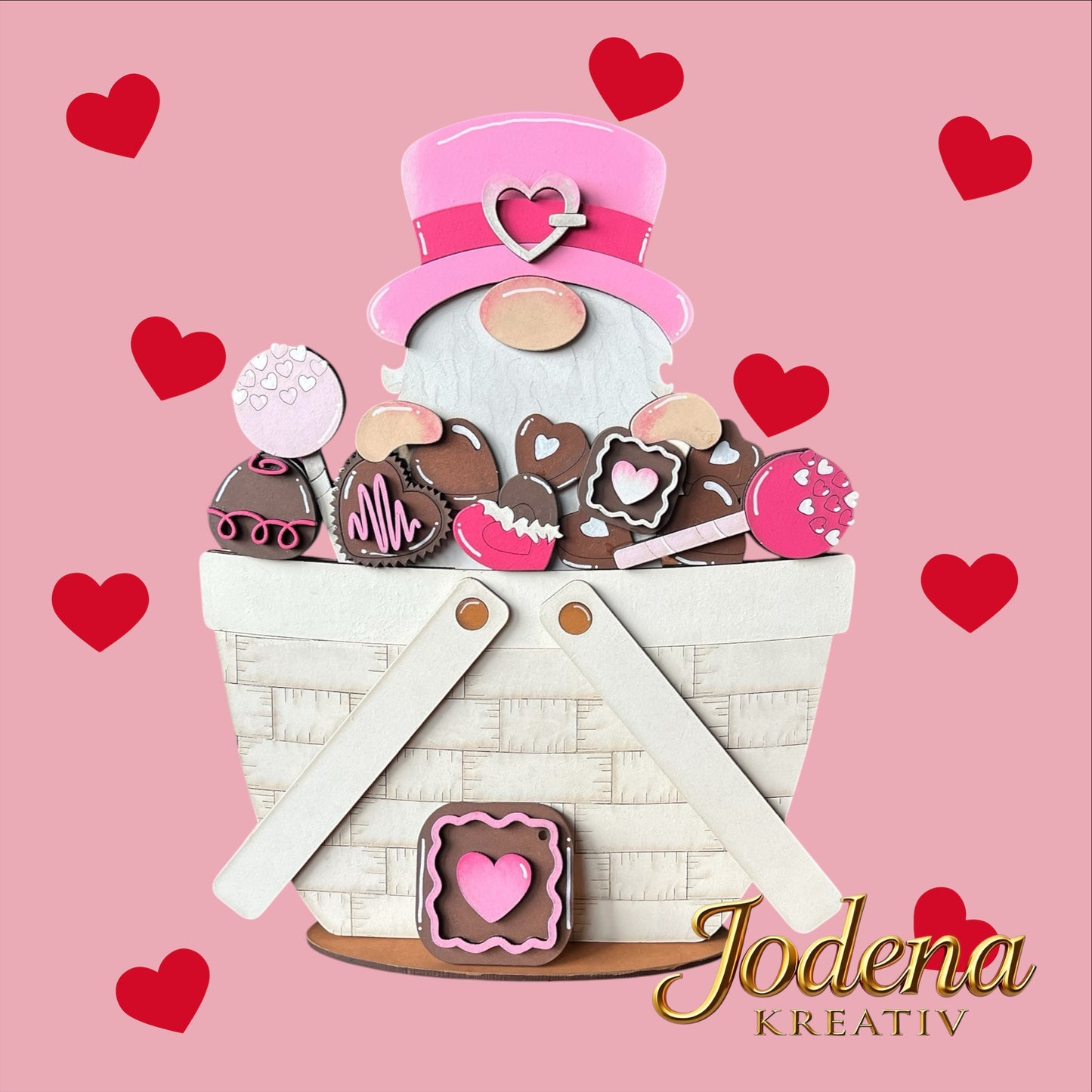 Korbeinsatz Schoko-Wichtel -  für austauschbaren Dekokorb - Jodena Kreativ