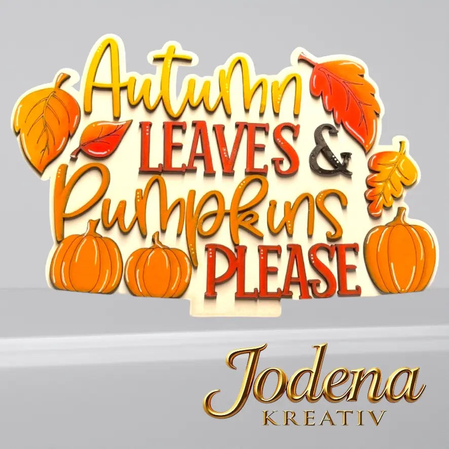 Korbeinsatz Autumn leaves, pumpkins please einzeln