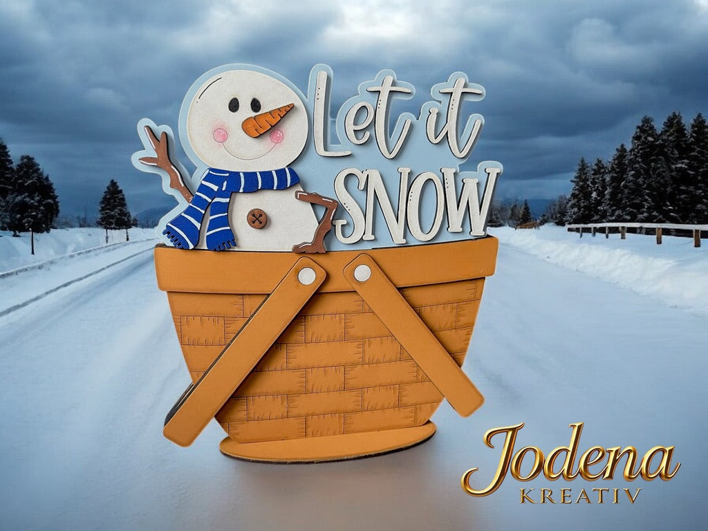 Kobeinsatz_Let_it_snow_in_braunem_Dekokorb_Schnee