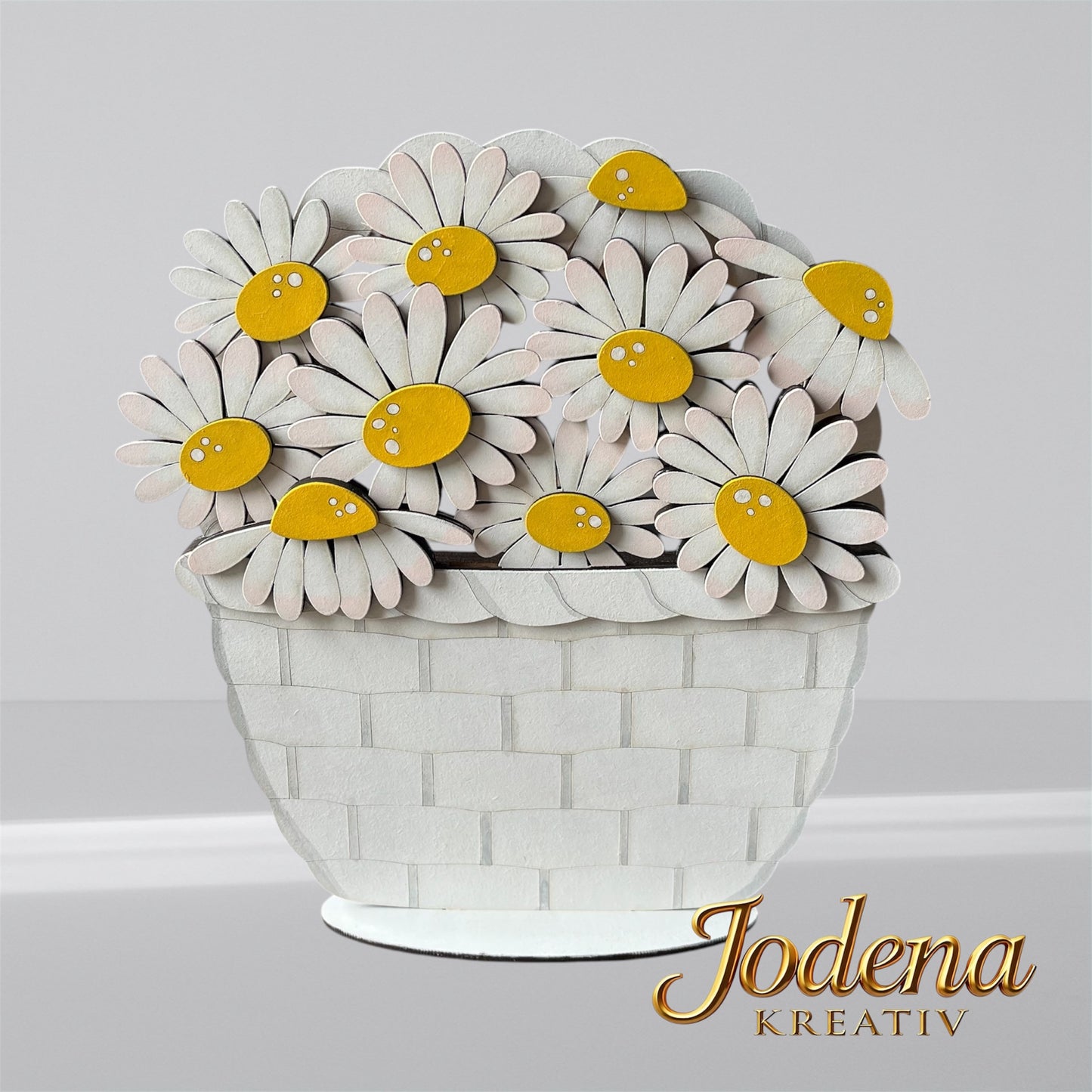 nachhaltige Frühlingsdeko für Zuhause, Osterdeko aus Holz mit Blumenmotiv, handgefertigte Frühlingsdeko aus Holz, Gänseblümchen Dekoration für den Tisch, Blumen Korbeinsatz für dekorative Körbe, Landhausstil Frühlingsdeko aus Holz, romantische Holzdeko mit Blumenmotiv, umweltfreundliche Osterdeko für Frauen, nachhaltige Tischdeko mit Blumen, dekorative Körbeinsatz für Wohnzimmer, handgemachte Blumendeko aus Holz, Frühlingsdeko Geschenk für Mütter, Vintage Deko mit Gänseblümchen, Ostergeschenk für Frauen