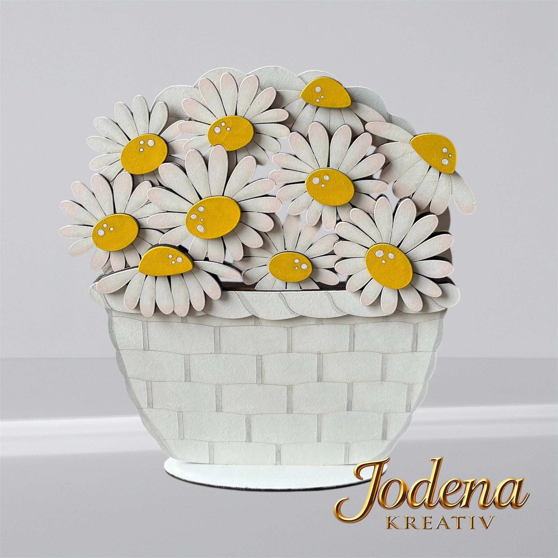 nachhaltige Frühlingsdeko für Zuhause, Osterdeko aus Holz mit Blumenmotiv, handgefertigte Frühlingsdeko aus Holz, Gänseblümchen Dekoration für den Tisch, Blumen Korbeinsatz für dekorative Körbe, Landhausstil Frühlingsdeko aus Holz, romantische Holzdeko mit Blumenmotiv, umweltfreundliche Osterdeko für Frauen, nachhaltige Tischdeko mit Blumen, dekorative Körbeinsatz für Wohnzimmer, handgemachte Blumendeko aus Holz, Frühlingsdeko Geschenk für Mütter, Vintage Deko mit Gänseblümchen, Ostergeschenk für Frauen