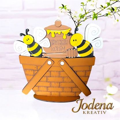 Korbeinsatz_Honigbienen_br._Dekokorb_hell_geschmueckt