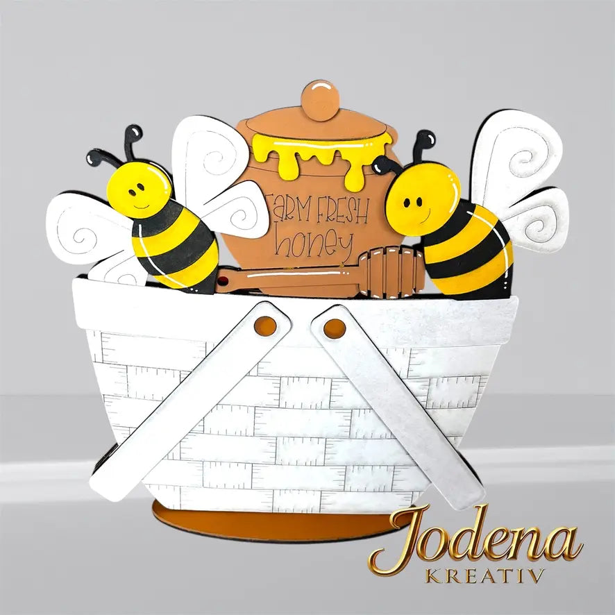 Korbeinsatz_Honigbienen_weisser_Dekokorb_schlichter_Hintergrund