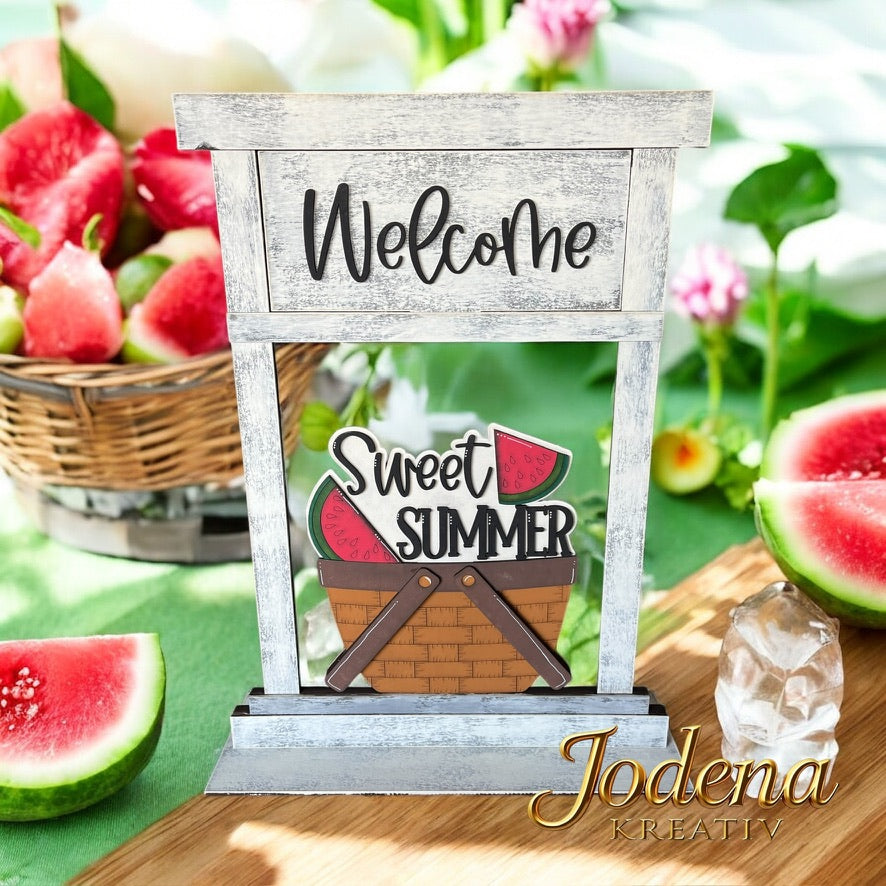 Korbeinsatz "Sweet Summer" – für austauschbaren Dekokorb - Jodena Kreativ