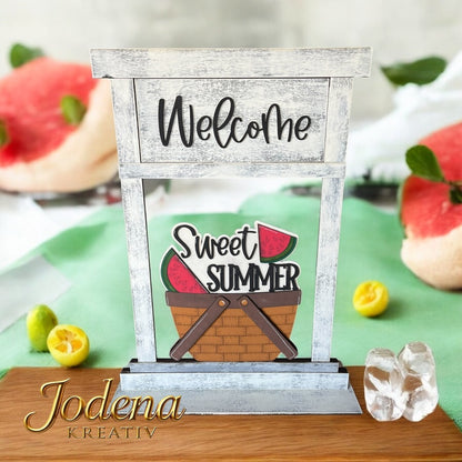 Korbeinsatz "Sweet Summer" – für austauschbaren Dekokorb - Jodena Kreativ