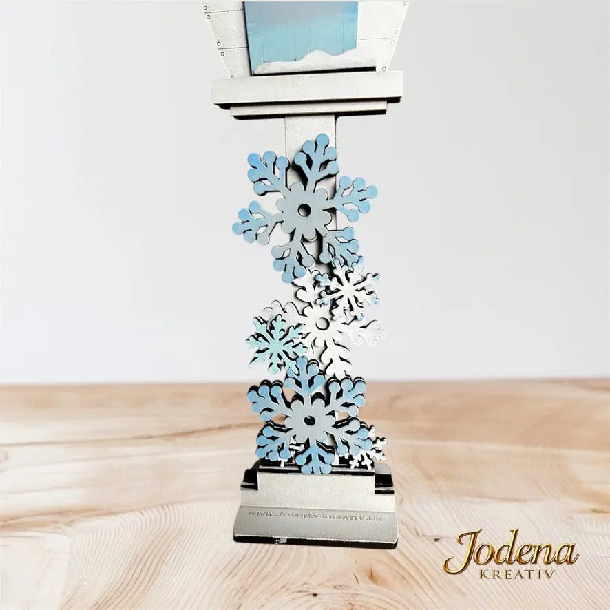 Motiveinsatz „Schneeflocke“ – Mini Vogelhaus Einsatz, winterliche Holzdeko, handgefertigt & austauschbar