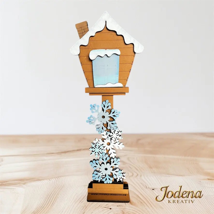 Motiveinsatz „Schneeflocke“ – Mini Vogelhaus Einsatz, winterliche Holzdeko, handgefertigt & austauschbar