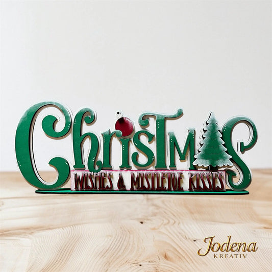 Regalsitter_Christmaswishes_mistletoekisses_aufHolztisch