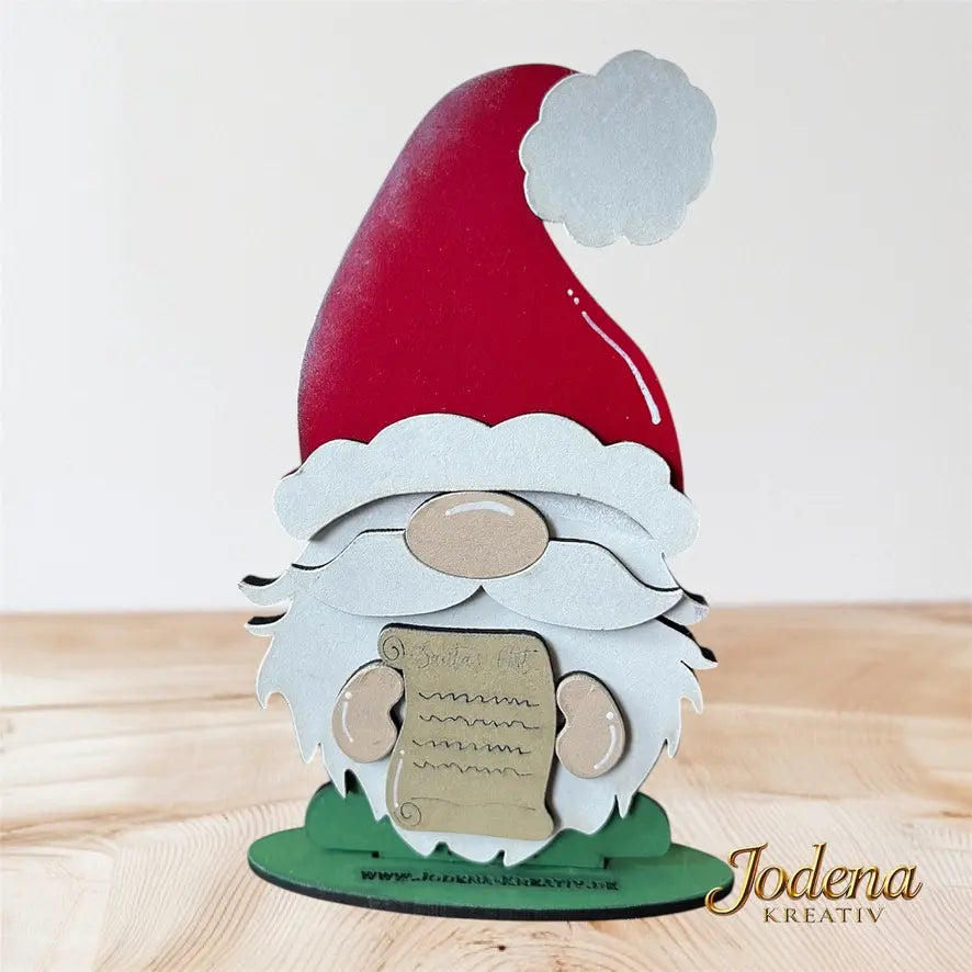 Weihnachtswichtel_mit_Wunschzettel_auf_Holztisch